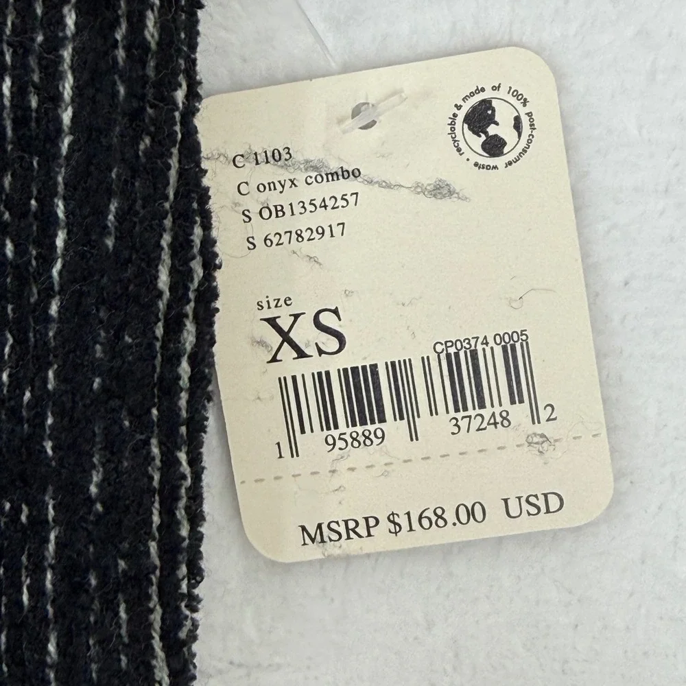 Free People Onyx Combo Ribbed Knit‎ Long Sleeve Tunic Sweater XS MSRP $168